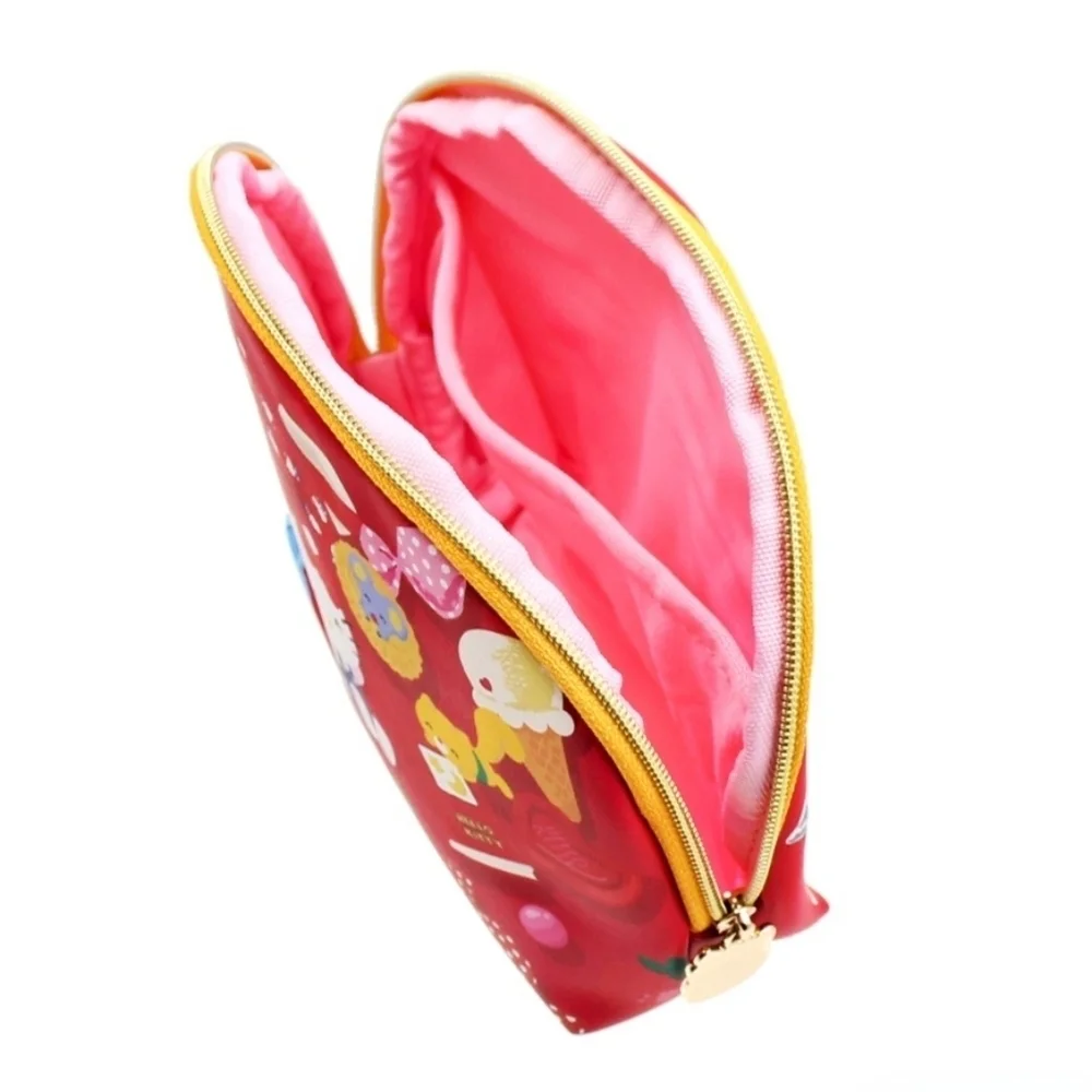Hello Kitty Apple Pie 50th Anniversary Rounded Zipper Pouch Red